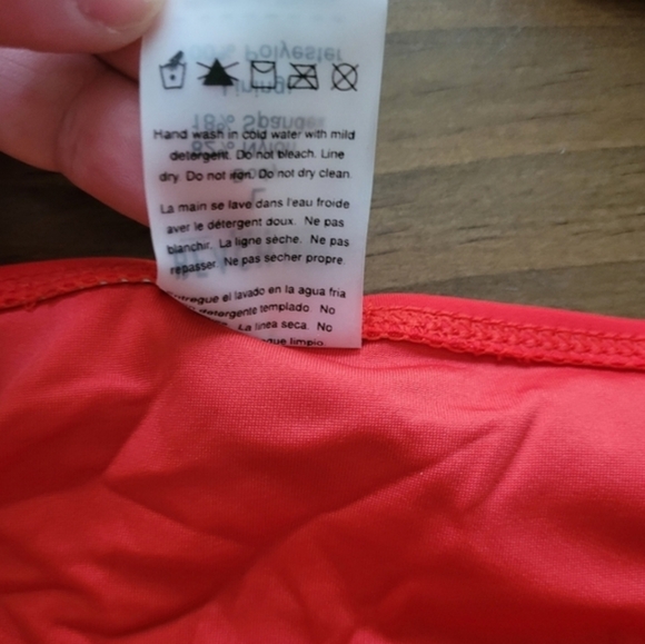 Beach Joy Red High Cut Padded Bikini With Metal Decor Size Large - Picture 6 of 6